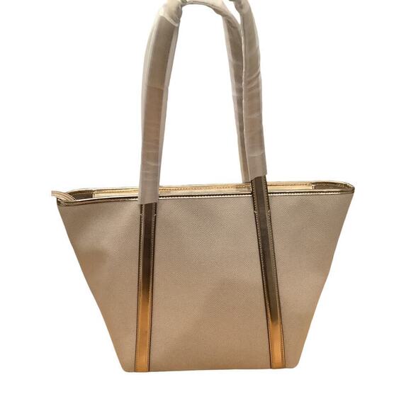 MICHAEL MICHAEL KORS JET SET TRAVEL CREAM/GOLD TOTE NWT $198 - Picture 3 of 6